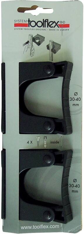 Support à balai BETRA 9 x 3,5 cm 30-40 mm Noir 2 Unités