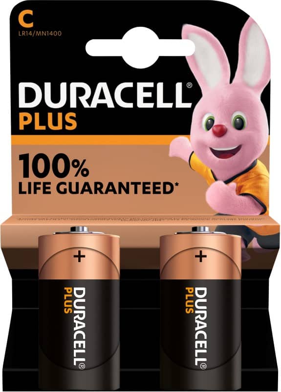 Piles Duracell PLUS C LR14 Alcaline 1.5 V 2 Unités