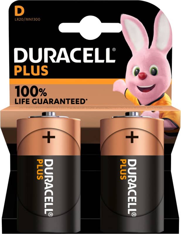 Piles Duracell LR20 2 unités