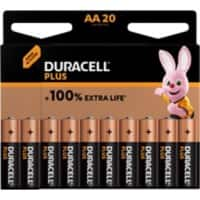 Piles Duracell Plus 100 AA 2900 mAh Alcaline 1.5 V 20 Unités