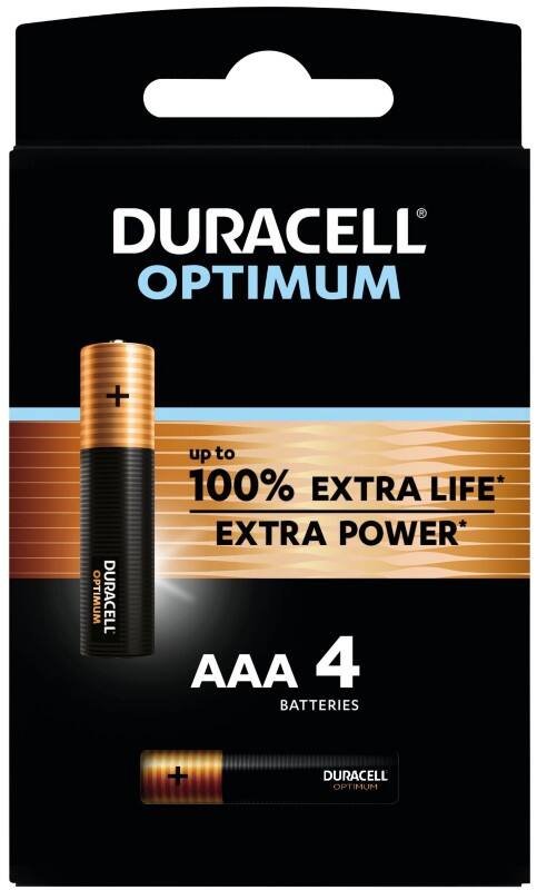 Duracell Batterien Optimum AAA 1,5 V 4 Stück