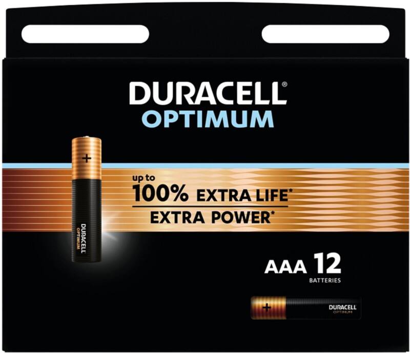 Piles Duracell Optimum AAA 12 unités