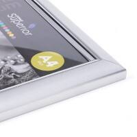 Seco A4 Deluxe Bilderrahmen mit Perspex Sicherheitsglas Silber