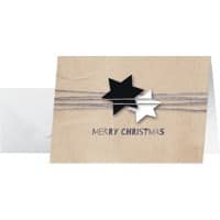 Sigel Modern Christmas Grußkarte  Braun 25 Stück
