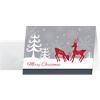 Sigel Weihnachtskarten (inkl. Umschläge) Modern Christmas Rote Hirsche C5/6 Grau Packung mit 25 Karten + 25 Umschläge