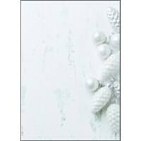 Papier à lettre Sigel motif Noël Blanc, gris 100 unités