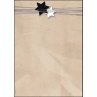 Papier à lettre Sigel Christmas Wrapping motif Noël Brun 100 unités