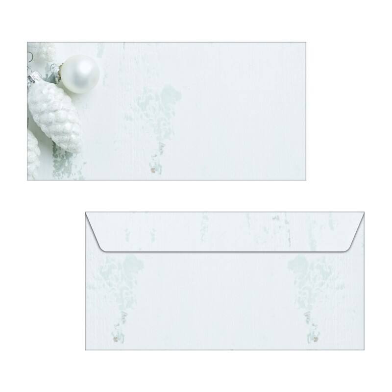 Enveloppes de Noël Sigel Blanc, gris 22 x 11 cm 50 unités