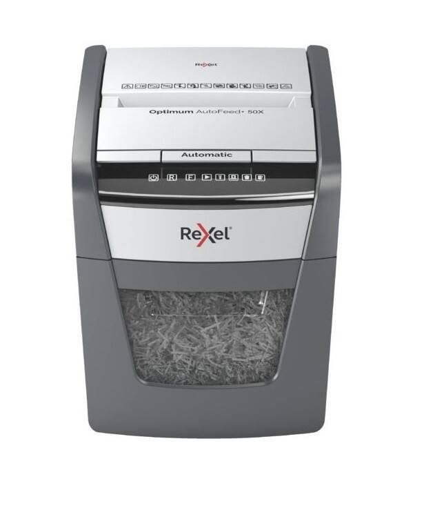 Destructeur de documents Rexel Alimentation Automatique 55 Feuilles Coupe croisée Niveau de sécurité P-4 20 L
