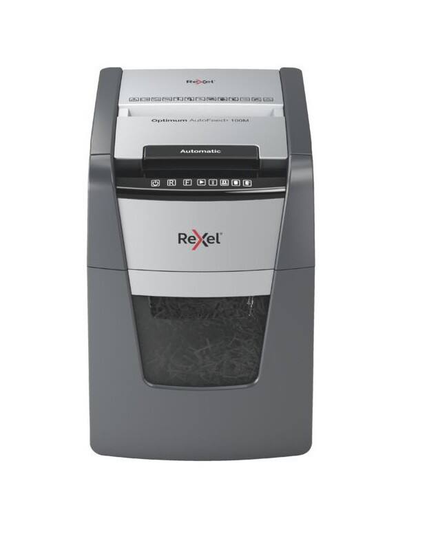 Rexel Automatische Zufuhr Optimum Aktenvernichter 110 Blatt Mikroschnitt Sicherheitsstufe P-5 34 L