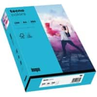 Papier couleur A4 tecno Bleu 120 g/m² 250 Feuilles