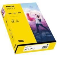 Papier couleur A4 tecno Jaune intense 160 g/m² 250 Feuilles