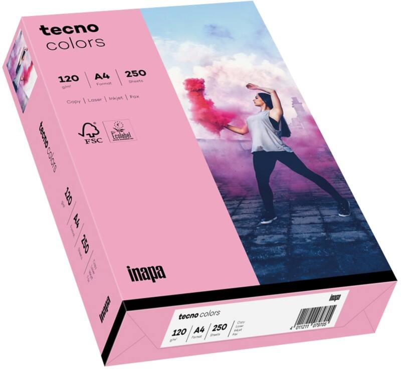 tecno A4 Farbiges Papier Rosa 120 g/m² 250 Blatt