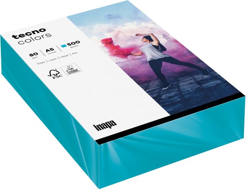 tecno A5 Farbiges Papier Türkisblau 80 g/m² 500 Blatt