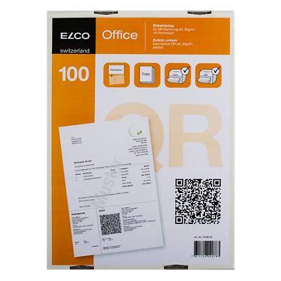 Formulaire de factures QR Elco A4 90 g 100 Unités