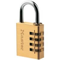 Master Lock Vorhängeschloss 604EURD 4 x 1,8 x 8,1 cm Zahlenkombination Aluminium Gold