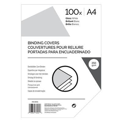 Deckblätter Zum Binden A4 Plastik 190-285 Mikron Weiss 100 Stück