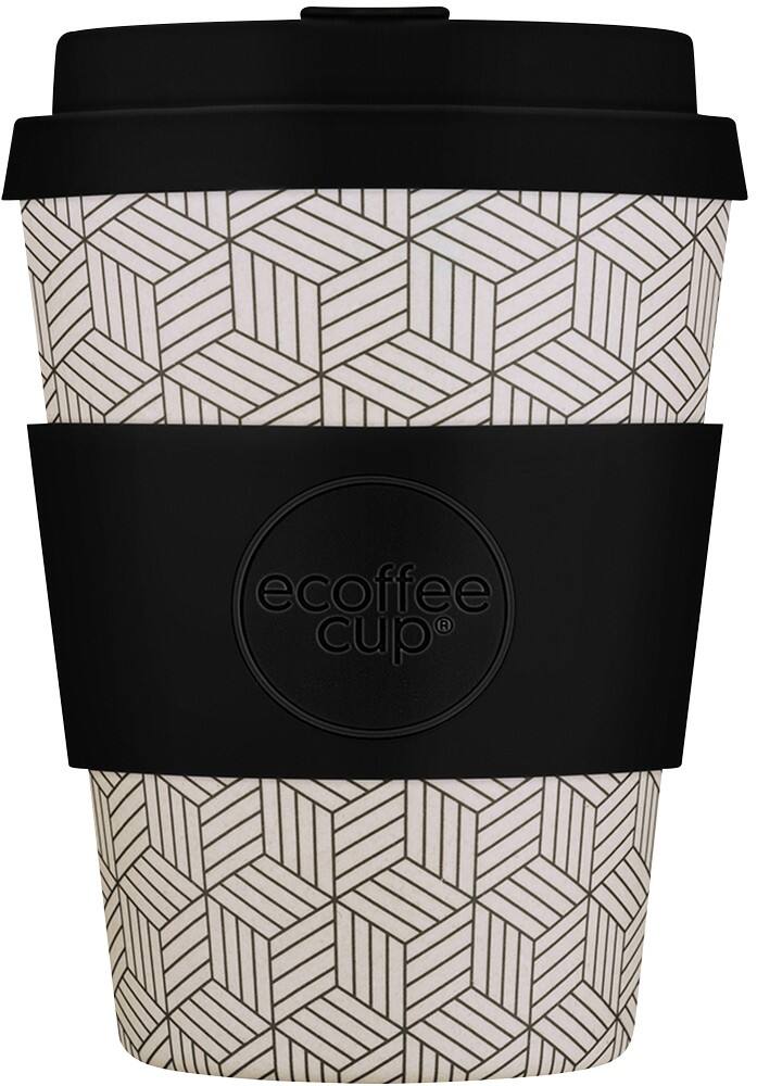 Gobelet réutilisable Ecoffee Cup Motif formes géométriques 350 ml Beige, noir