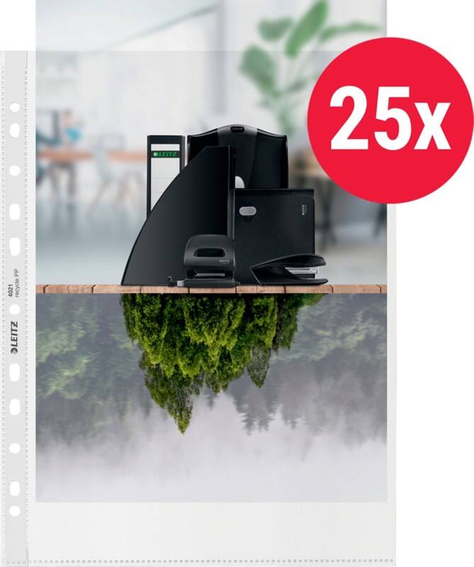 Pochettes perforées Leitz A4 Maxi Granuleux Transparent 100 microns PP (Polypropylène) 11 Perforations 40210003 25 unités