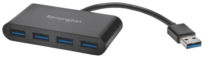Kensington UH4000 4 x USB 3.0 Female auf 1 x USB 1.1 Male Hub K39121EU 4 Ports Schwarz