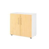 Hammerbacher Schrank Spanplatte 1 Fachboden abschließbar  Ahorn Weiß