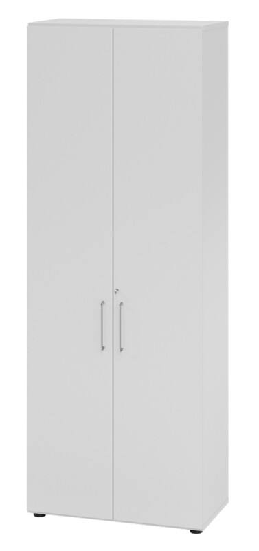 Hammerbacher Schrank Spanplatte 5 Fachböden abschließbar  Grau