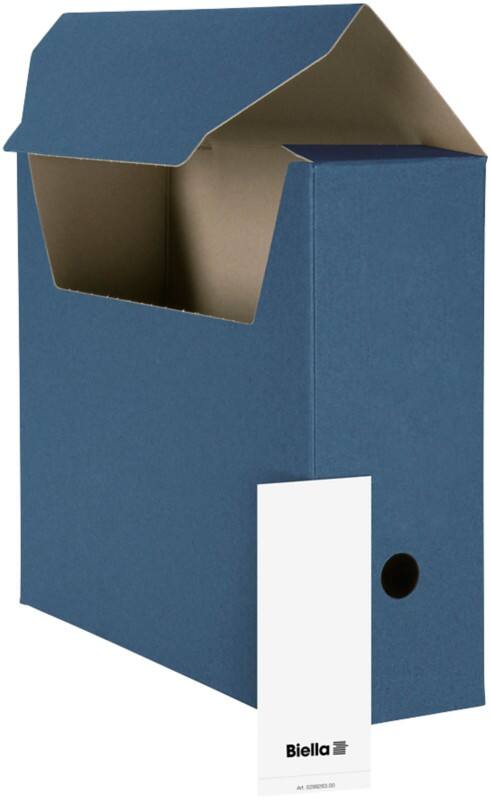 Biella Karton Archivschachteln Blau 10 Stück