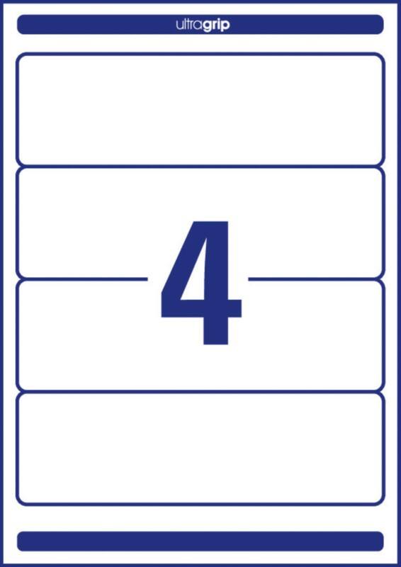 AVERY Zweckform L4761-10 Ordneretiketten A4 Weiss 61 x 192 mm 10 Blatt à 4 Etiketten