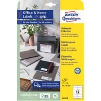 Étiquettes AVERY Zweckform 3424-10 adhésif A4 Blanc 105 x 48 mm 10 Feuilles de 12 Étiquettes