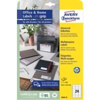 Étiquettes AVERY Zweckform 3658-10 adhésif A4 Blanc 64.6 x 33.8 mm 10 Feuilles de 24 Étiquettes