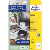 Avery Zweckform Universaletiketten 6122 70 x 36 mm Weiss 10 Blatt à 24 Etiketten