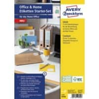 AVERY Zweckform Mehrzwecketiketten 49300 Selbsthaftend A4 Gelb, Naturbraun, Weiss 15 Blatt