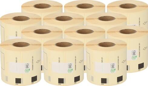 Zolemba Kompatibel Brother DK-11202 Kompatibel Versandetiketten Selbstklebend Weiss 62 x 100 mm 12 Rollen à 300 Etiketten