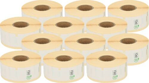 Kompatibel Dymo LW S0722520 / 11352 Rücksende Adressetiketten Selbstklebend Weiss 25 x 54 mm 12 Rollen à 500 Etiketten