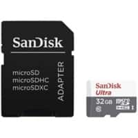 Carte mémoire SanDisk Ultra Lite microSDHC UHS-I avec adaptateur tab SD 32 Go Classe 10