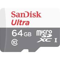 SanDisk Ultra Lite microSDHC UHS-I-Speicherkarte mit SD-Adapter 64GB Klasse 10 SDSQUNR-064G-GN3MA