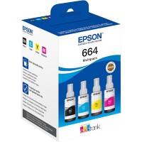 Recharge d'encre Epson 664 D'origine C13T664640 Cyan, jaune, magenta, noir Multipack 4 Unités