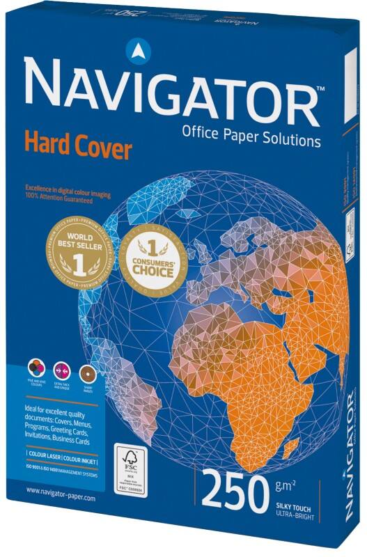 Navigator Hard Cover A4 Druckerpapier 250 g/m² Glatt Weiss 125 Blatt