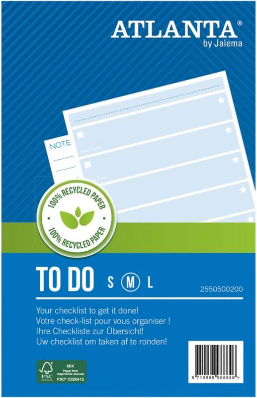 Bloc-notes Djois Atlanta To-Do Medium 13,5 x 19,5 cm Blanc