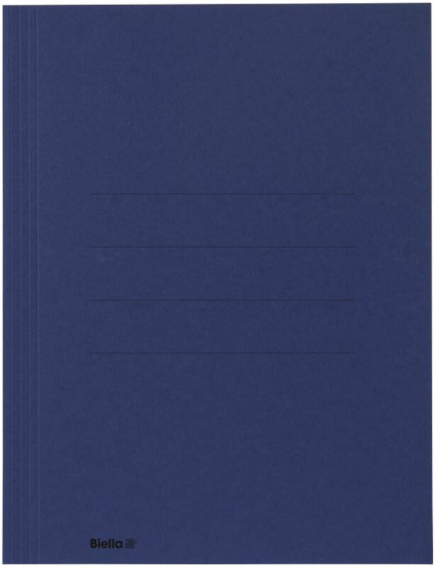 Biella Aktensammler mit 3 Klappen Recycolor A4 Blau Karton 25 x 32 x 0,2 cm Packung mit 25 Stück