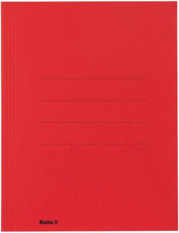Chemise à trois rabats Biella Recycolor A4 Rouge Carton 25 x 32 x 0.2 cm Paquet de 25
