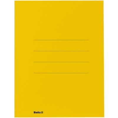 Biella Aktensammler mit 3 Klappen Recycolor A4 Gelb Karton 25 x 32 x 0,2 cm Packung mit 25 Stück