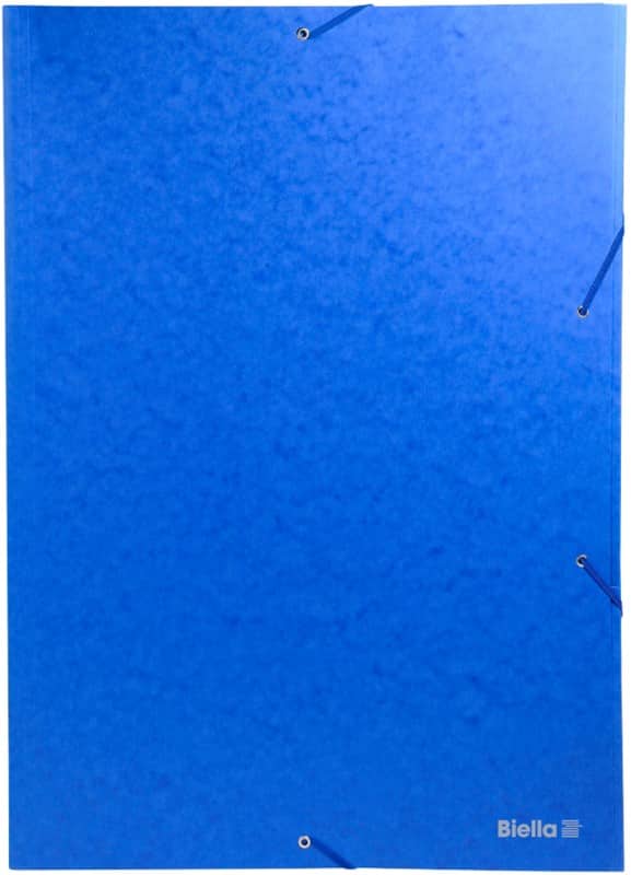 Chemise à élastiques Biella avec élastiques Topcolor A3 Bleu Carton 32 x 44 x 0.5 cm Paquet de 10
