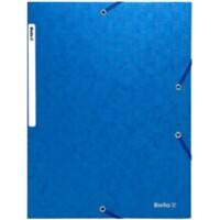Chemise à élastiques Biella avec élastiques A4 Bleu Carton 26 x 33,5 x 0.5 cm Paquet de 25