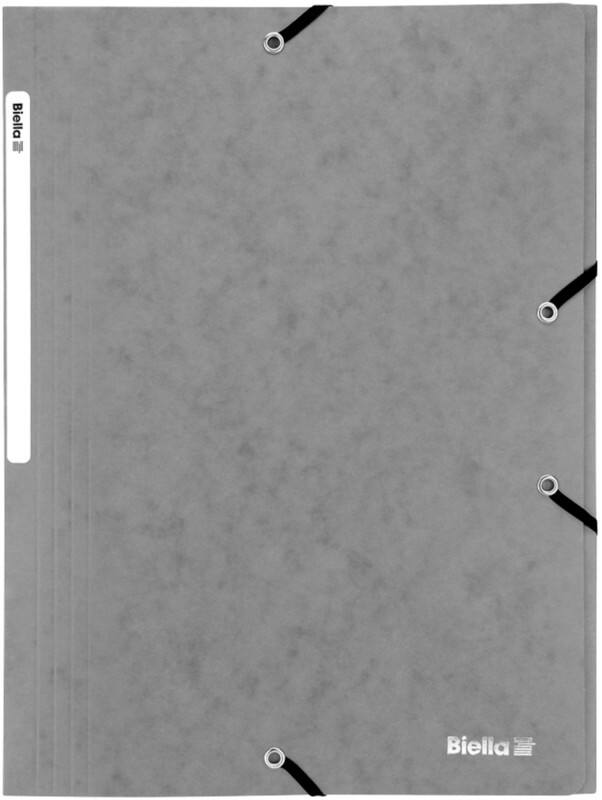 Chemise à élastiques Biella A4 Gris Carton 24,2 x 31,8 x 0.5 cm Paquet de 25