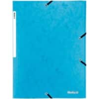 Biella Mappe mit Gummiband A4 Hellblau Karton 23,6 x 31,8 x 0,5 cm Packung mit 25 Stück