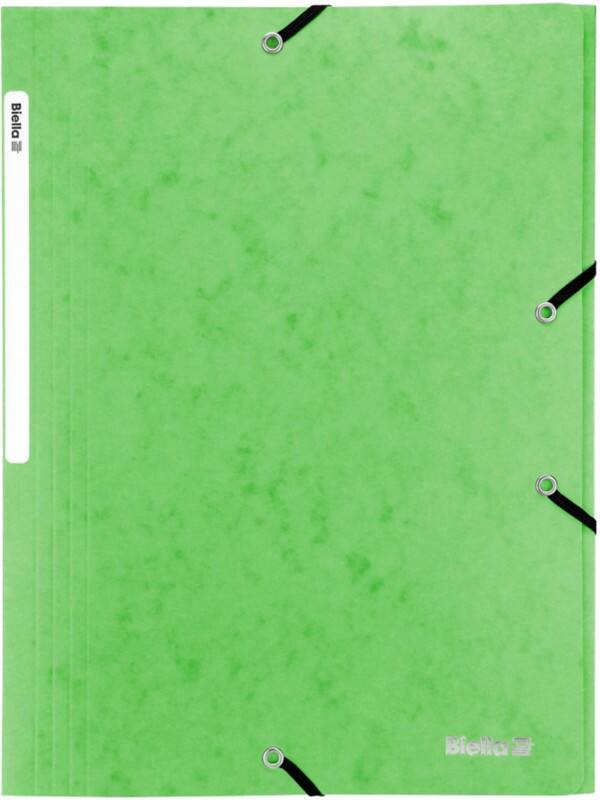 Biella Mappe mit Gummiband A4 Hellgrün Karton 24,2 x 31,8 x 0,5 cm Packung mit 25 Stück