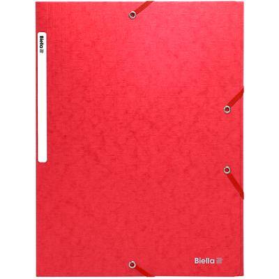 Chemise Biella avec élastiques A4 Rouge Carton 26 x 33,5 x 0.5 cm Paquet de 25