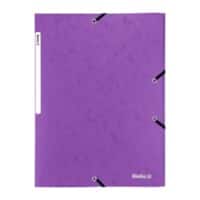 Biella Mappe mit Gummiband A4 Violett Karton 24,2 x 31,8 x 0,5 cm Packung mit 25 Stück