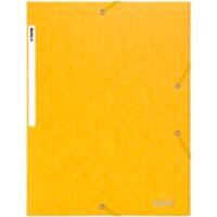 Biella Mappe mit Gummiband A4 Gelb Karton 26 x 33,5 x 0,5 cm Packung mit 25 Stück